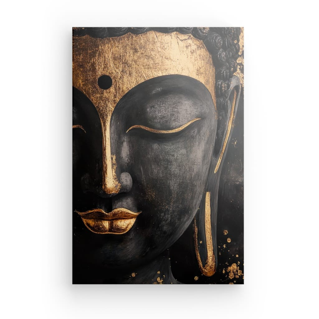 Tableau bouddha couleur noir et or
