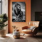 Tableau_lion_noir_et_blanc_bureau