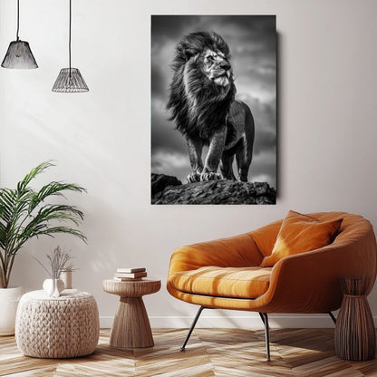 Tableau_lion_noir_et_blanc_deco