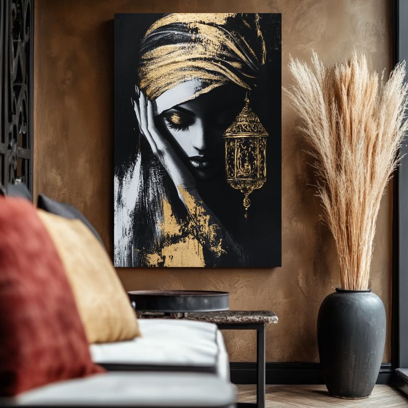 Tableau_oriental_chic_noir-or