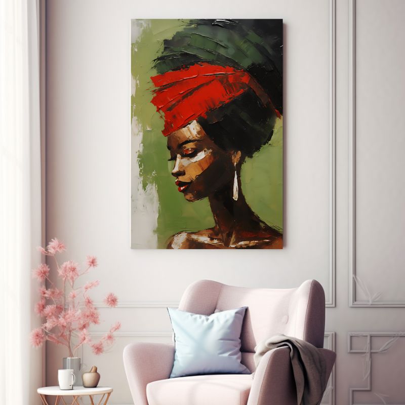 Tableau Femme Africaine de Profil