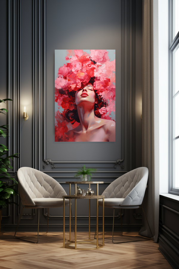 Tableau Femme Rose