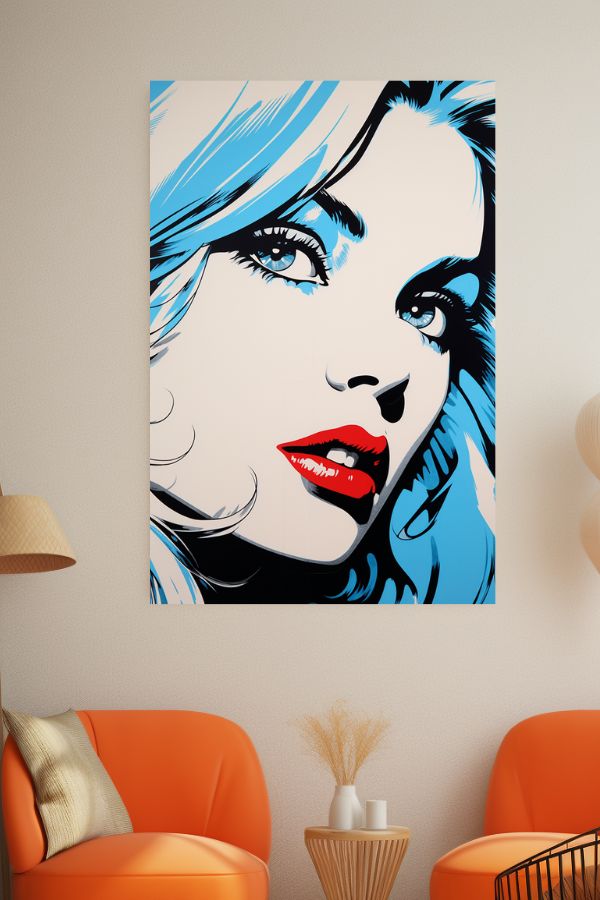 Tableau Pop Art Bleu