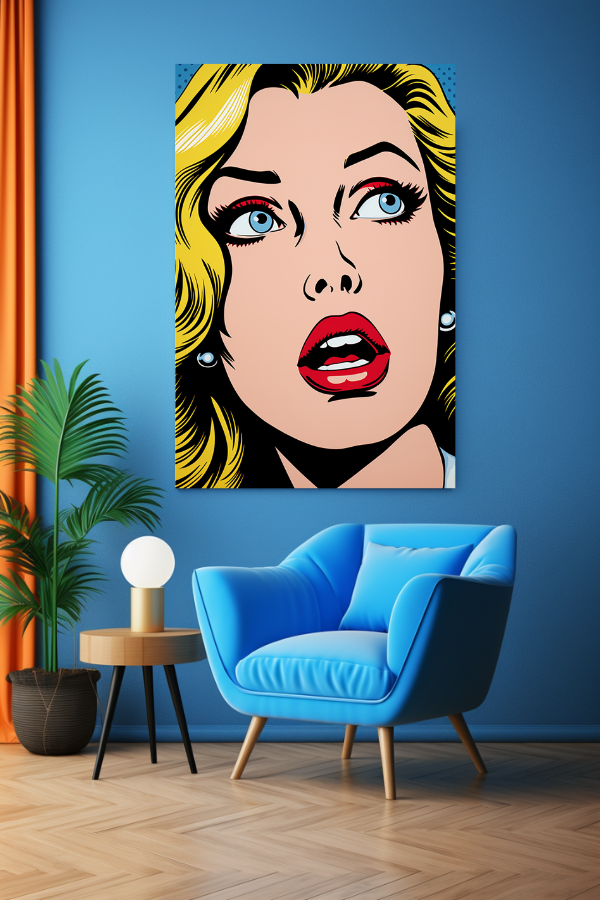 Tableau déco Pop Art Femme Etonnée