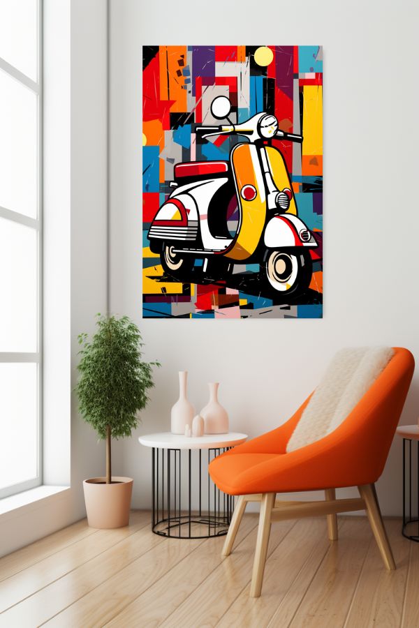 Tableau Pop Art Scooter