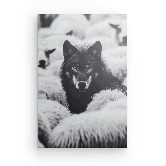 Tableau Loup Noir