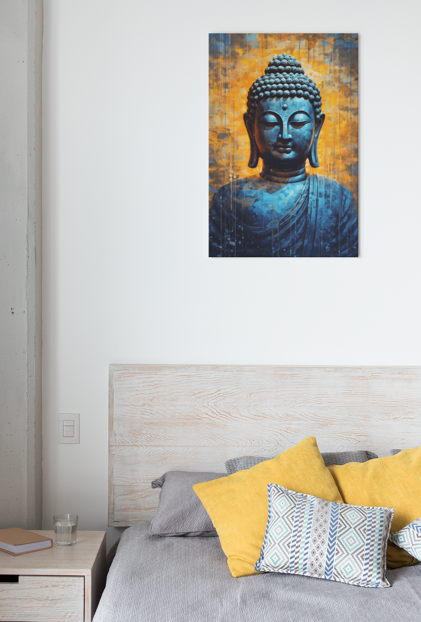 Toile Bouddha Bleu