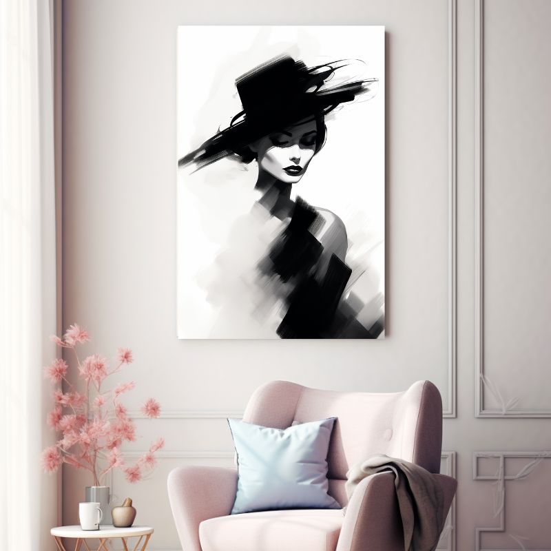 Tableau Femme Noir et Blanc