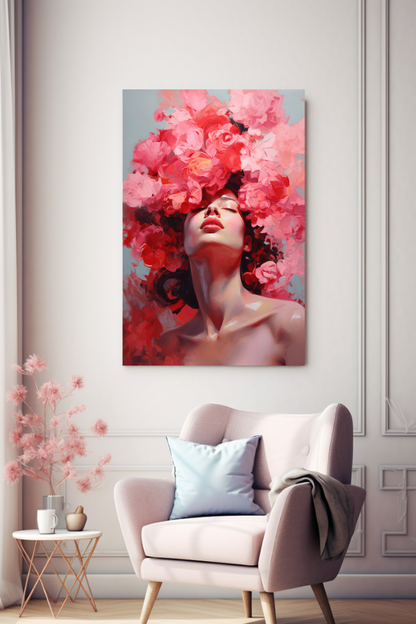 Tableau Femme Rose