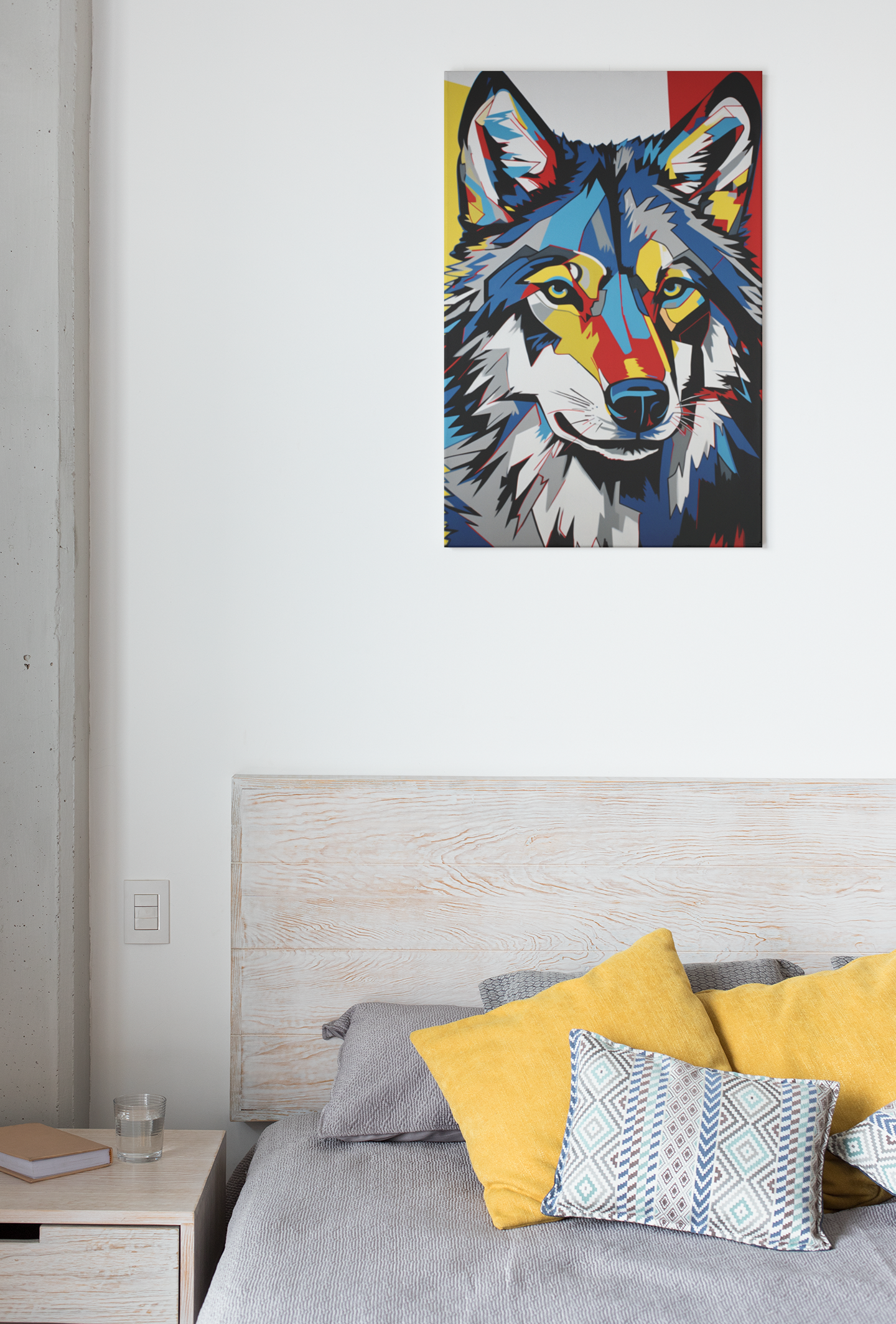 Toile Loup Pop Art