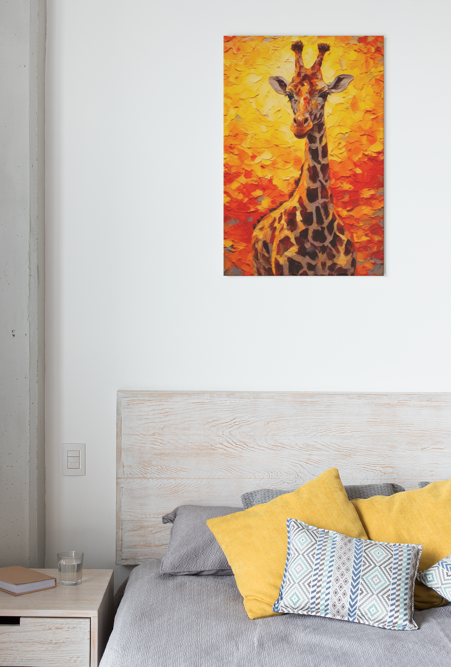 Tableau Peinture Girafe