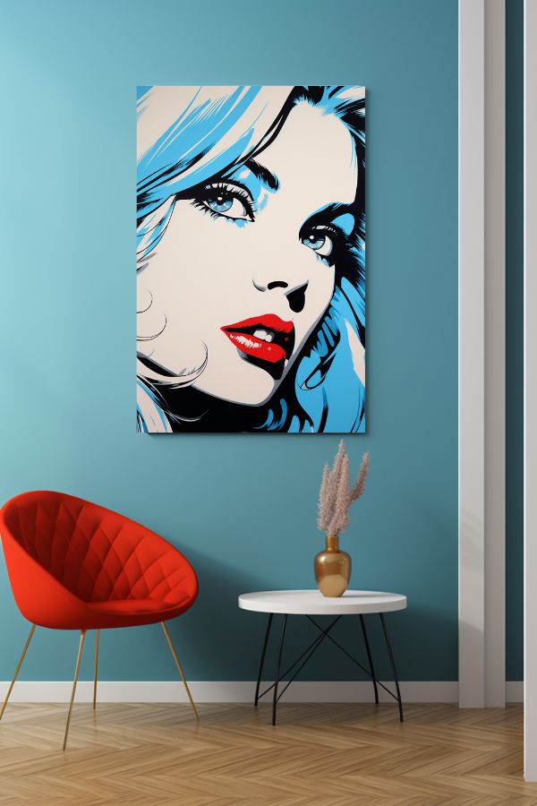 Tableau Pop Art Bleu