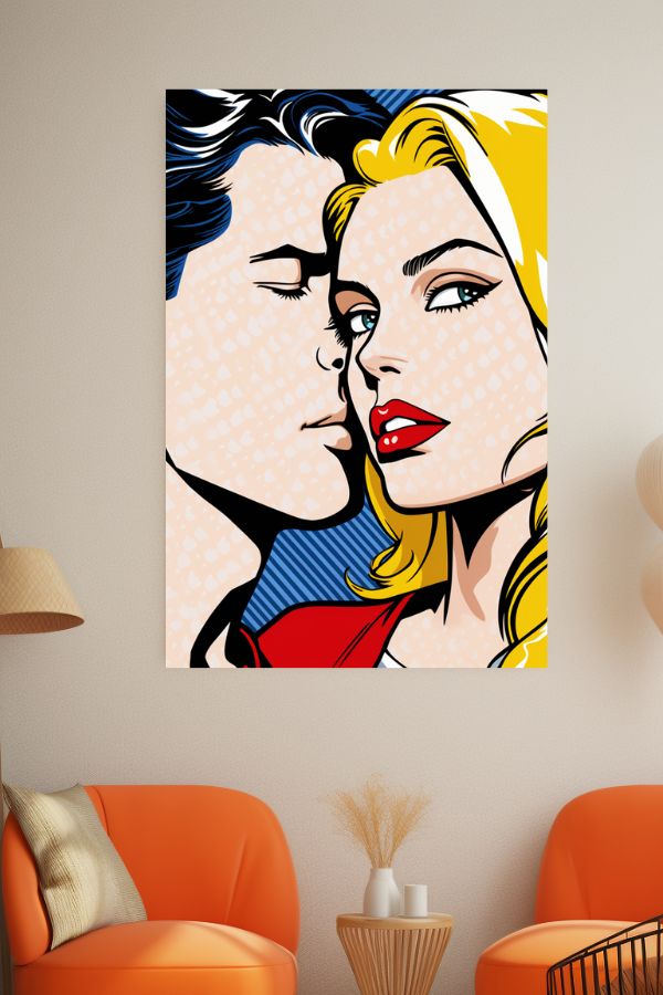 Toile Pop Art Couple