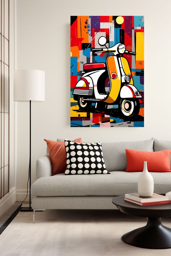 Tableau Pop Art Scooter