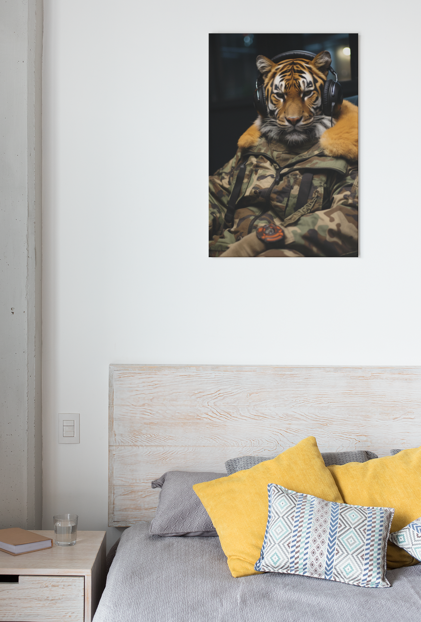 Toile Tigre avec Écouteur