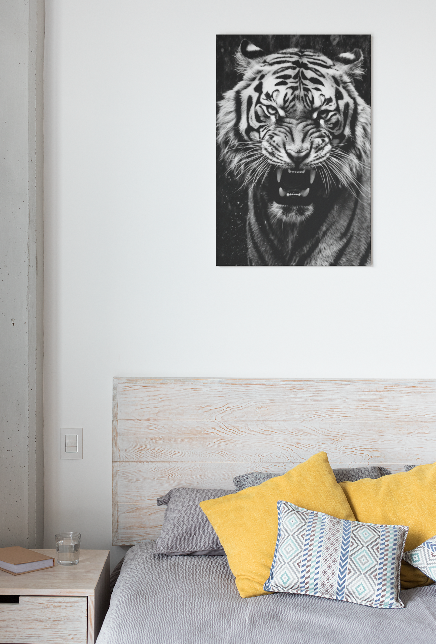 Toile tigre qui rugit