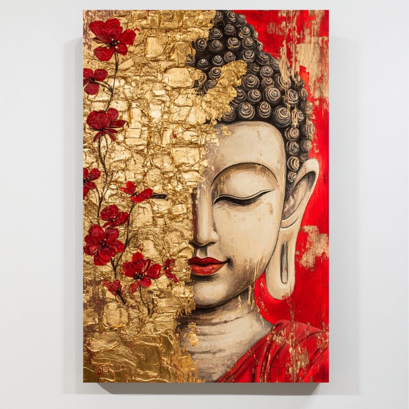 Toile_Bouddha_rouge