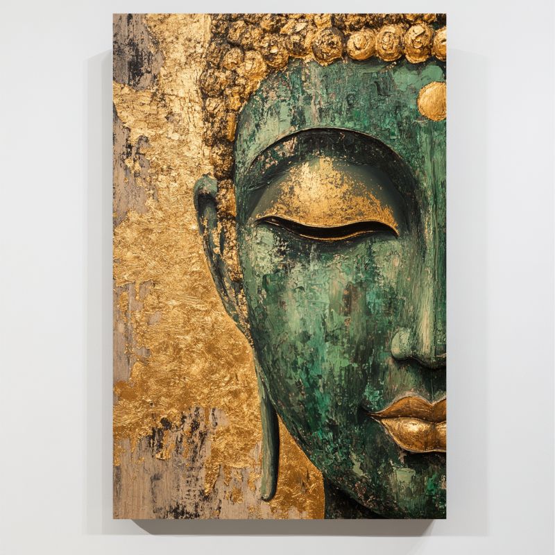 Toile_Bouddha_verte