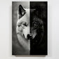 Tableau Loup Noir et Blanc