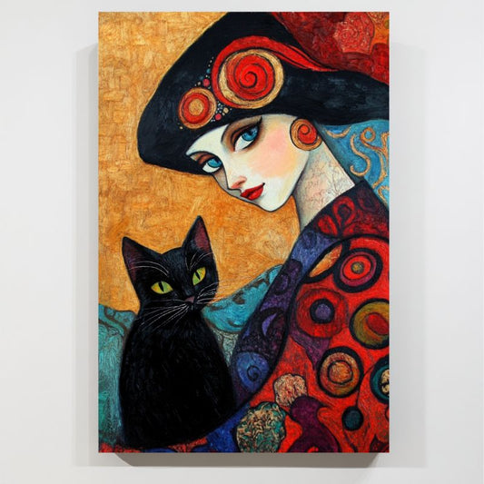 Toile_chat_et_femme