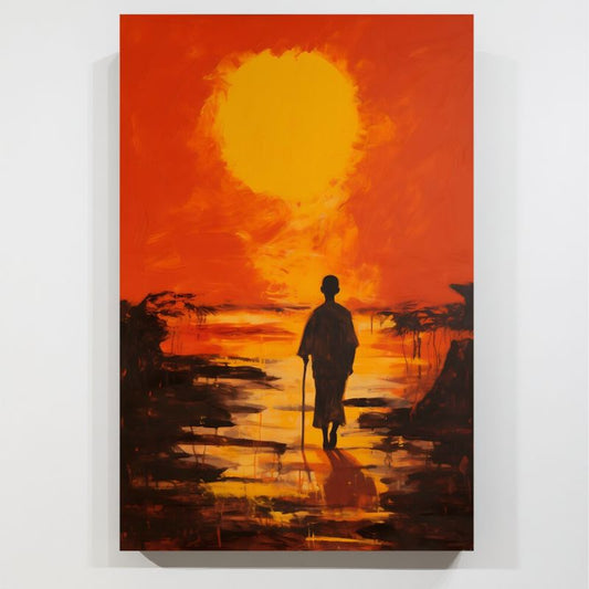 Tableau Coucher de Soleil Africain