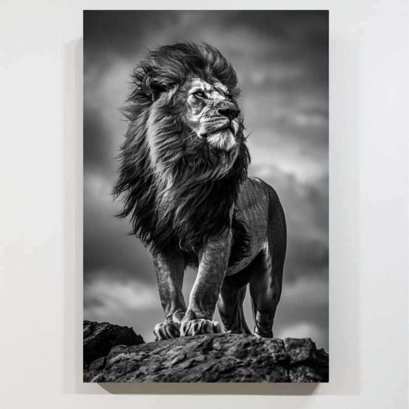 Toile_lion_noir_et_blanc
