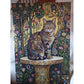 Tableau Chat Personnalisé Floral