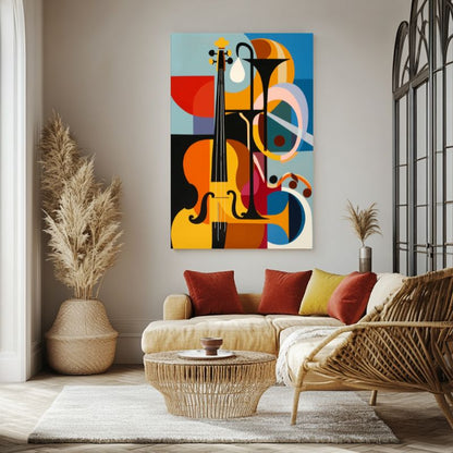tableau_abstrait_musique_instruments_geometriques