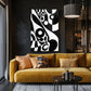 tableau_abstrait_noir_et_blanc_vintage_retro