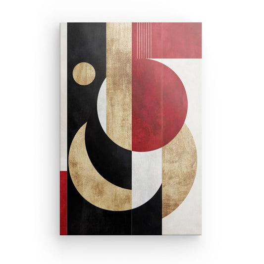 tableau abstrait rouge et noir 