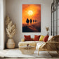 tableau_chameau_desert_caravane_dunes