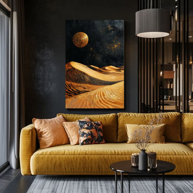 tableau_desert_Sahara_ciel_etoile