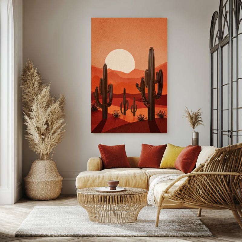 tableau_desert_cactus_paysage_americain