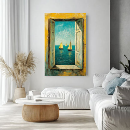 Tableau Fenêtre Ouverte sur la Mer