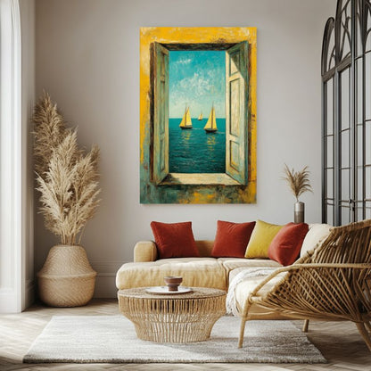Tableau Fenêtre Ouverte sur la Mer