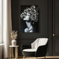 tableau moderne chic femme couronne fleurs
