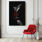 tableau_moderne_deco_noir_blanc_rouge