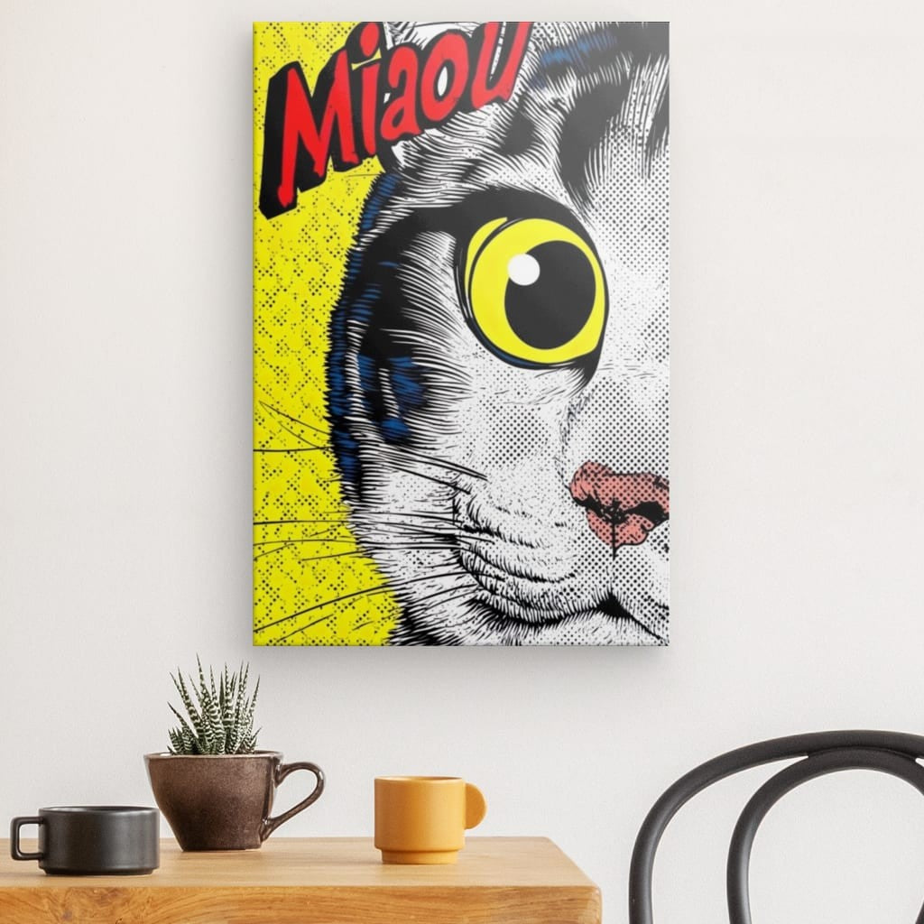 tableau pop art chat