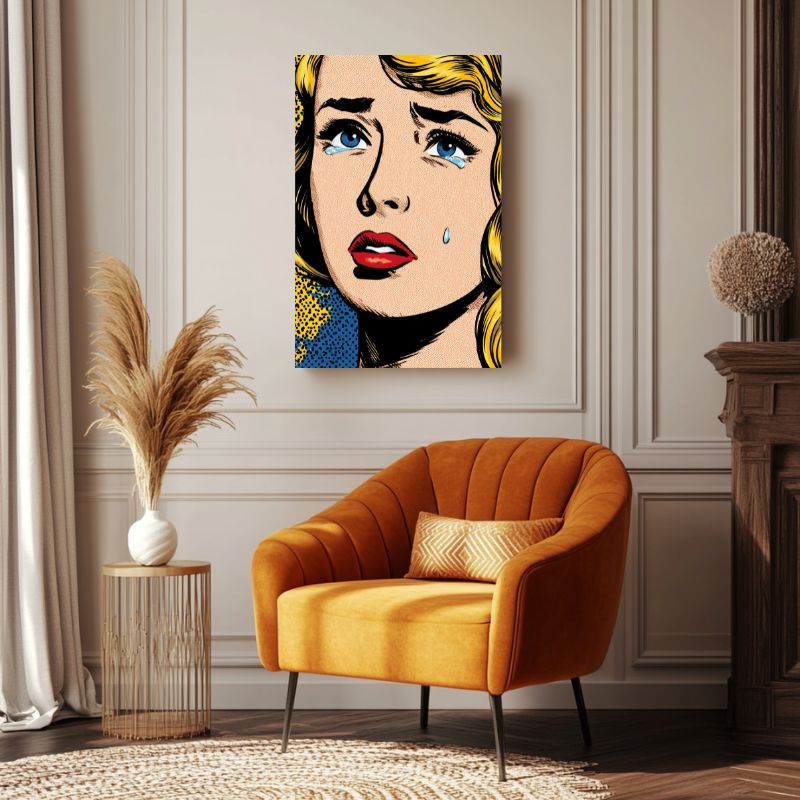 tableau_pop_art_femme_qui_pleure_moderne