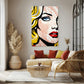 tableau_visage_femme_pop_art_portrait_stylise