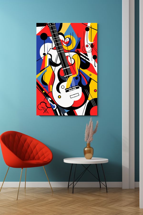 Tableau Pop Art Guitare