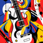 Tableau Pop Art Guitare