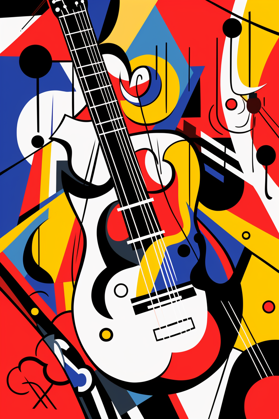 Tableau Pop Art Guitare