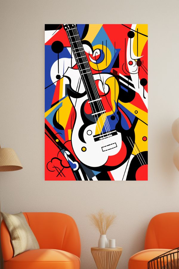 Tableau Pop Art Guitare