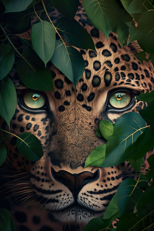 Tableau Regard Leopard