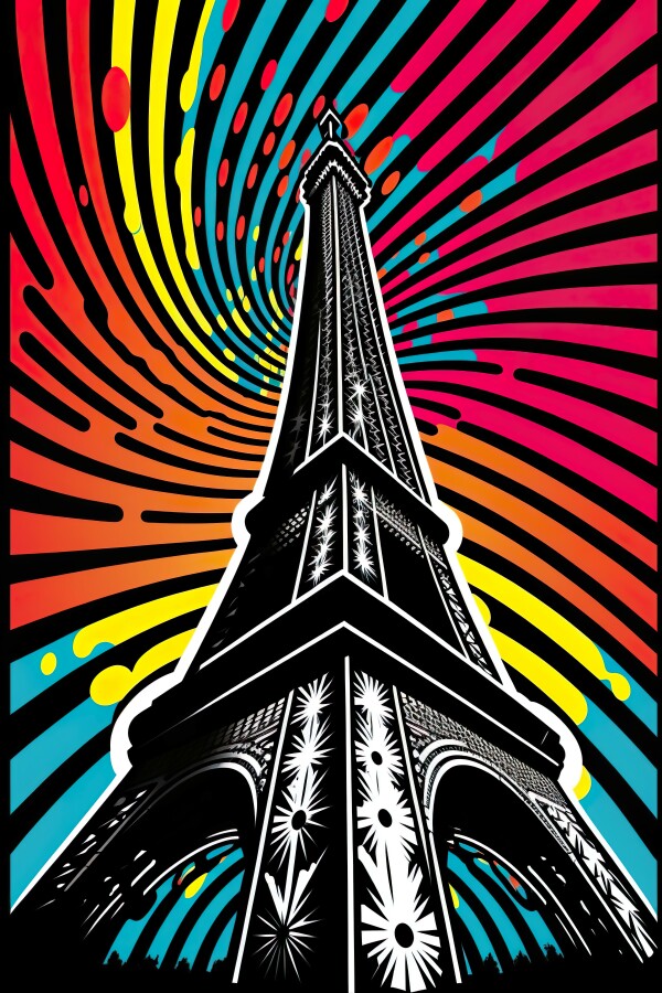 Tableau Pop Art Tour Eiffel