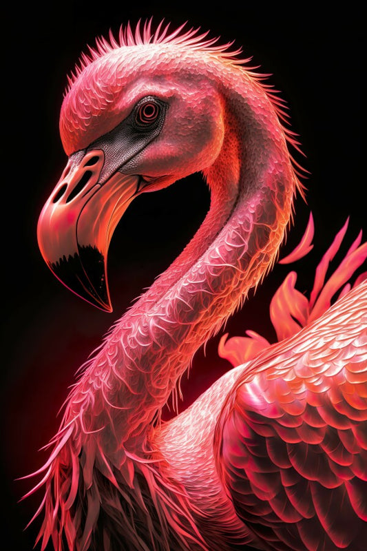 Tableau Flamant Rose Moderne