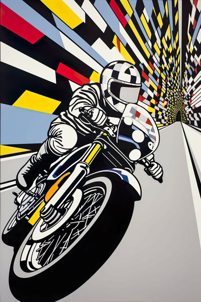 Tableau Pop Art Moto