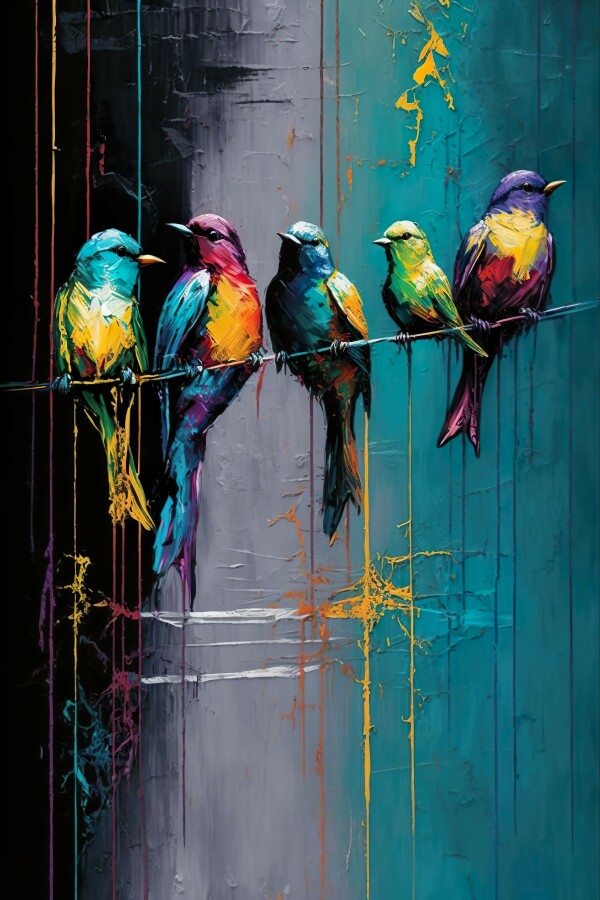 Tableau Oiseaux sur Toile