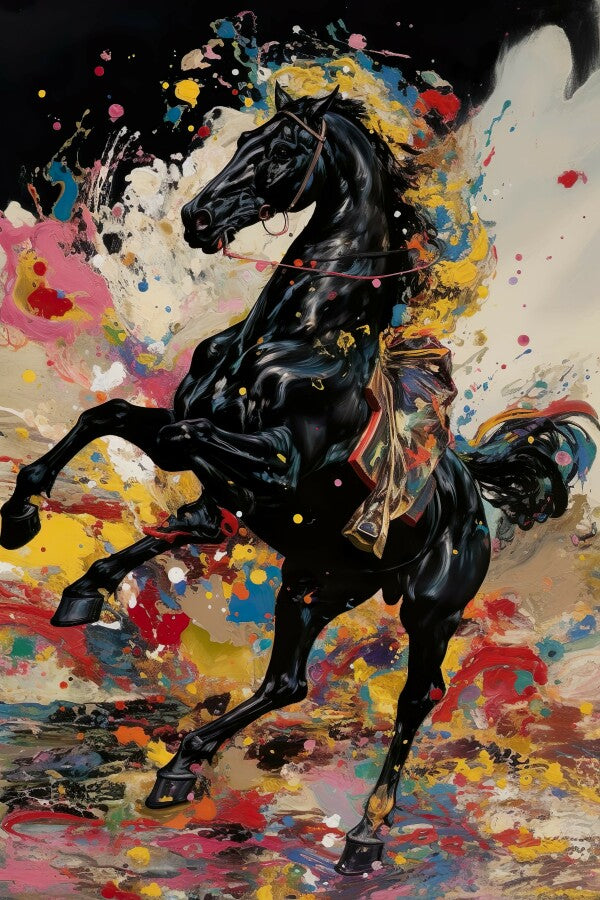 Tableau Cheval Abstrait